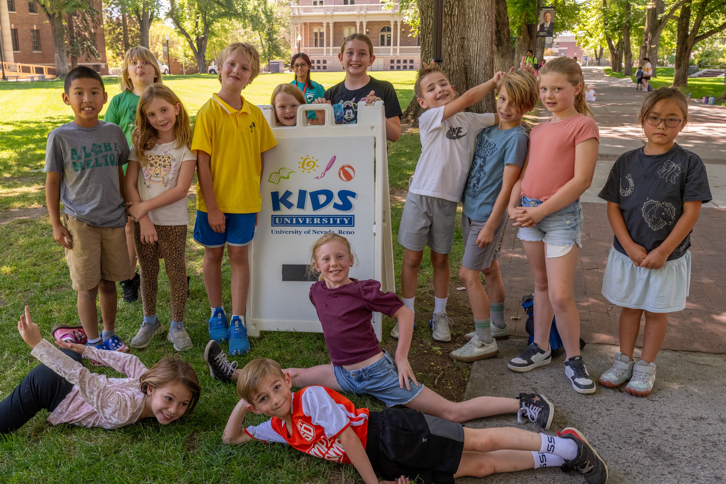 Kids smiling for photo